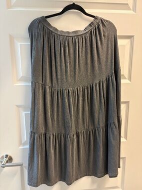 NWT Set of Tiered Midi Skirt & Top in Soft Black by Sundry/Evereve